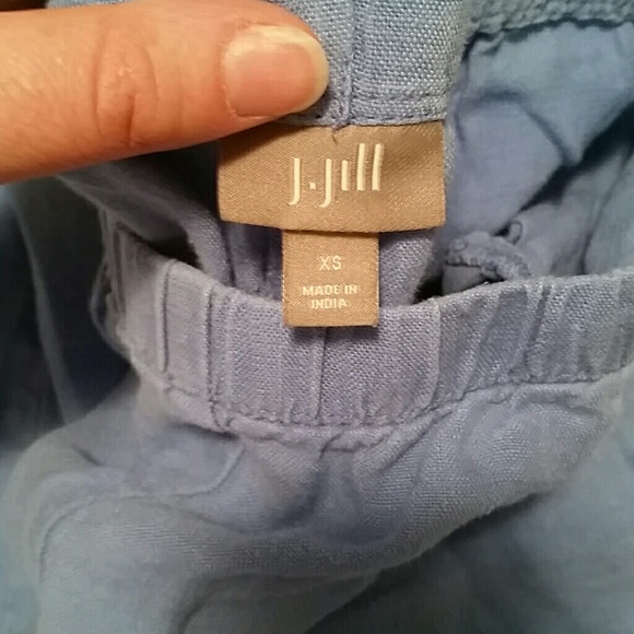 J.Jill Cropped Linen Summer Pants - Picture 2 of 6
